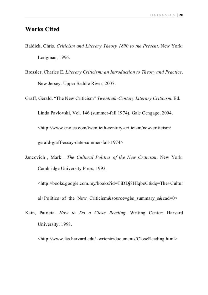 essays of new criticism